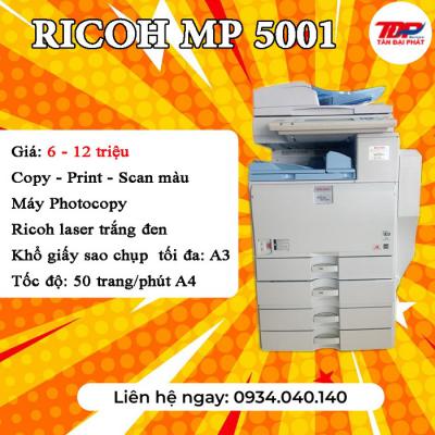 Photocopy Ricoh Aficio MP 5001 like new 99,99%,ổn áp 110v
